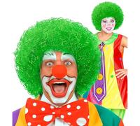 W WIDMANN MILANO Party Fashion - Perruque de clown pour adultes en cheveux synthétiques, perruque bouclée pour carnaval et Halloween