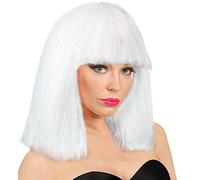 W WIDMANN MILANO Party Fashion, Perruque de showgirl, couleur blanche éclatante, design long et élégant, confort optimal, polyvalente, facile d'entretien, crée des souvenirs inoubliables