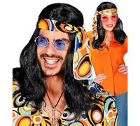 W WIDMANN MILANO Party Fashion - Perruque Disco Fever des années 70 avec bandeau, cheveux artificiels, Flower Power, Hippie