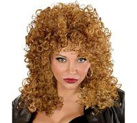 W WIDMANN MILANO Party Fashion - Perruque Eleonore, perruque bouclée, cheveux artificiels, rock star, années 80