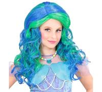W WIDMANN MILANO Party Fashion - Perruque enfant sirène, cheveux longs, perruque synthétique, monde sous-marin