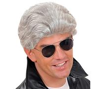W WIDMANN MILANO Party Fashion - Perruque Greaser, cheveux synthétiques, coiffures courtes, perruque cheveux courts hommes, années 60, rockabilly, rock'n'roll