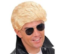 W WIDMANN MILANO Party Fashion - Perruque Greaser, cheveux synthétiques, coiffures courtes, perruque cheveux courts hommes, années 60, rockabilly, rock'n'roll