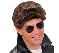 W WIDMANN MILANO Party Fashion - Perruque Greaser, cheveux synthétiques, coiffures courtes, perruque cheveux courts hommes, années 60, rockabilly, rock'n'roll