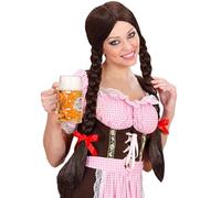W WIDMANN MILANO Party Fashion - Perruque Gretel avec tresses, perruque à cheveux longs, cheveux artificiels, fête populaire, fête de la bière