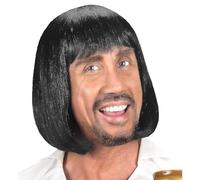 Perruque médiévale noire homme