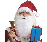 W WIDMANN MILANO Party Fashion - Perruque Père Noël, bonnet rouge classique, cheveux blancs, 100% polyester, maxi barbe, moustache, sourcils, facile à enfiler, idéale pour toutes les fêtes