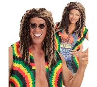 W WIDMANN MILANO Party Fashion - Perruque Rastafari | Perruque blond-châtain au look rasta et reggae pour le carnaval et les soirées à thème