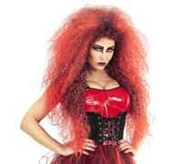 Perruque démon fou adulte - Accessoire de déguisement - Rouge et noir - Mixte - 18 ans et plus