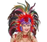 W WIDMANN MILANO Party Fashion, Plumes colorées Tropicana, style flamboyant, confort léger, polyvalentes pour toutes occasions, durables, usage responsable à partir de 16 ans