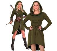 W WIDMANN MILANO Party Fashion Robe médiévale gothique avec capuche, costume pour carnaval, fête des chevaliers
