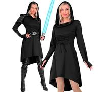 W WIDMANN MILANO Party Fashion - Robe médiévale/gothique avec capuche, costume pour carnaval, fêtes médiévales