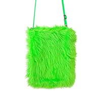 W WIDMANN MILANO Party Fashion, Sac à main en peluche, couleur verte fluorescente, confort d'utilisation, capacité de rangement spacieuse, entretien facile, polyvalent pour toutes occasions