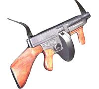 W WIDMANN MILANO Party Fashion - Sac à main mitraillette gangster, accessoire de costume original pour le carnaval