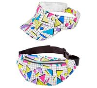 W WIDMANN MILANO Party Fashion - Sac banane et casquette, tenue funky fashion des années 80, sac banane, capy, Accessoires Carnaval
