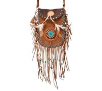 W WIDMANN MILANO Party Fashion - Sac pour femme indigène, accessoire de costume marron à franges pour le carnaval