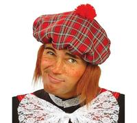 WIDMANN MILANO PARTY FASHION W, Chapeau écossais avec cheveux, design ludique, confort optimal, polyvalent pour tous, facile à entretenir, style original et humoristique