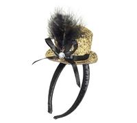W WIDMANN MILANO Party Fashion - Serre-tête avec mini-cylindre, mini-chapeau avec noeud, accessoire pour costumes de carnaval