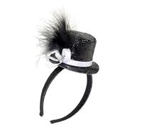 W WIDMANN MILANO Party Fashion - Serre-tête avec mini-cylindre, mini-chapeau avec noeud, accessoire pour costumes de carnaval