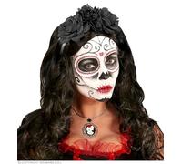W WIDMANN MILANO Party Fashion - Serre-tête avec roses noires, accessoire jour des morts, Halloween, Carnaval