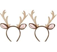 W WIDMANN MILANO Party Fashion - Serre-tête renne, pour adultes, costume d'animal, pour Noël, carnaval (Lot de 2)