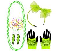 W WIDMANN MILANO Party Fashion – Set de déguisement Disco Fever années 80 néon Carnaval