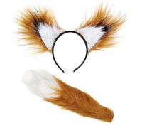 W WIDMANN MILANO Party Fashion - Set d'accessoires pour costumes d'animaux | Set de costumes comprenant un serre-tête et une queue, différents motifs d'animaux, cosplay, soirée à thème