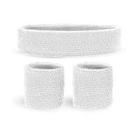 W WIDMANN MILANO Party Fashion - Set de 3 bandeaux, avec bandeau frontal et 2 bracelets, accessoires de sport, pour survêtement des années 80