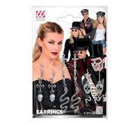 W WIDMANN MILANO Party Fashion - Set de boucles d'oreilles pour femmes, 12 pièces, accessoire de costume pour Halloween et carnaval