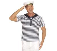 W WIDMANN MILANO Party Fashion - Set de déguisement marine, chemise et chapeau, matelots, capitaines, carnaval, fête à thème