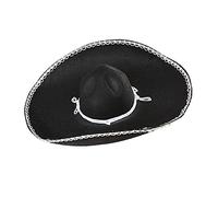 W WIDMANN MILANO Party Fashion, Sombrero noir mexicain, design authentique, feutre durable, unisexe, facile à entretenir, taille ajustable, parfait pour toutes les occasions festives