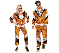 W WIDMANN MILANO Party Fashion - Costume survêtement années 80 tigre, jogging, style rétro, tenue Bad Taste