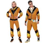 W WIDMANN MILANO Party Fashion - Survêtement fantaisie, imprimé animalier, tenue années 80, survêtement de jogging pour le carnaval et les fêtes
