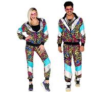 W WIDMANN MILANO Party Fashion - Survêtement fantaisie, imprimé animalier, tenue années 80, survêtement de jogging pour le carnaval et les fêtes