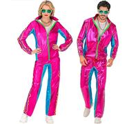 W WIDMANN MILANO Party Fashion - Survêtement fantaisie, métallisé, tenue fluo des années 80, survêtement de jogging pour le carnaval et les fêtes