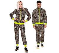 W WIDMANN MILANO Party Fashion - Survêtement fantaisie, motif animalier, tenue années 80, survêtement de jogging pour le carnaval et les fêtes