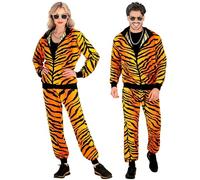 W WIDMANN MILANO Party Fashion - Costume survêtement, motif animal, imprimé animal, tenue des années 80, survêtement, tenue Bad Taste, déguisements de carnaval