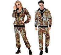 W WIDMANN MILANO Party Fashion - Survêtement fantaisie, motif animalier, tenue années 80, survêtement de jogging pour le carnaval et les fêtes