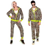 W WIDMANN MILANO Party Fashion - Survêtement fantaisie, motif animalier, tenue années 80, survêtement de jogging pour le carnaval et les fêtes
