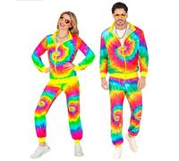 W WIDMANN MILANO Party Fashion - Survêtement fantaisie, motif arc-en-ciel, tenue des années 80, survêtement de jogging pour le carnaval et les fêtes