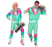 W WIDMANN MILANO Party Fashion - Survêtement fantaisie, style vintage, tenue des années 80, survêtement de jogging pour le carnaval et les fêtes