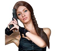 Widmann T0740 - Perruque Lara, brun foncé, cheveux synthétiques, tresses, coiffure tressée