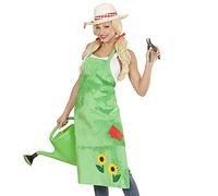 WIDMANN Milano Tablier de jardinier/ère tournesols vert Nain de jardin Carnaval