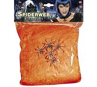 Fausse toile d'araignée orange Halloween taille unique G