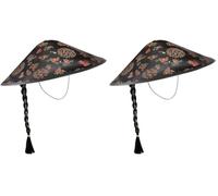 Generique Chapeau chinois avec tresse noire