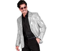 W WIDMANN MILANO Party Fashion - Veste Party Fashion avec paillettes pour hommes, Disco Fever, veste de costume