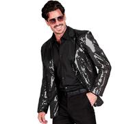 W WIDMANN MILANO Party Fashion - Veste Party Fashion avec paillettes pour hommes, Disco Fever, veste de costume