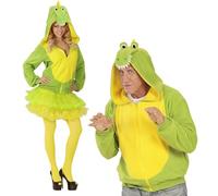 Widmann 07029 ? Adultes Costume Crocodile, Pull à Capuche, Vert