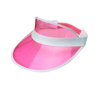 WIDMANN MILANO PARTY FASHION W, Visière solaire style rétro, confort optimal avec Bande Elastique, Accessoire Déguisement Thème Années 80'S, Rose, Taille Unique
