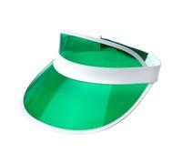 W WIDMANN MILANO Party Fashion, Visière solaire style rétro, confort optimal avec Bande Elastique, Accessoire Déguisement Thème Années 80'S, Vert, Taille Unique